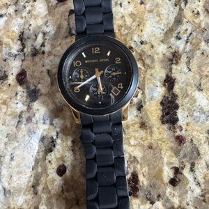 Michael Kors Black and Gold Watch